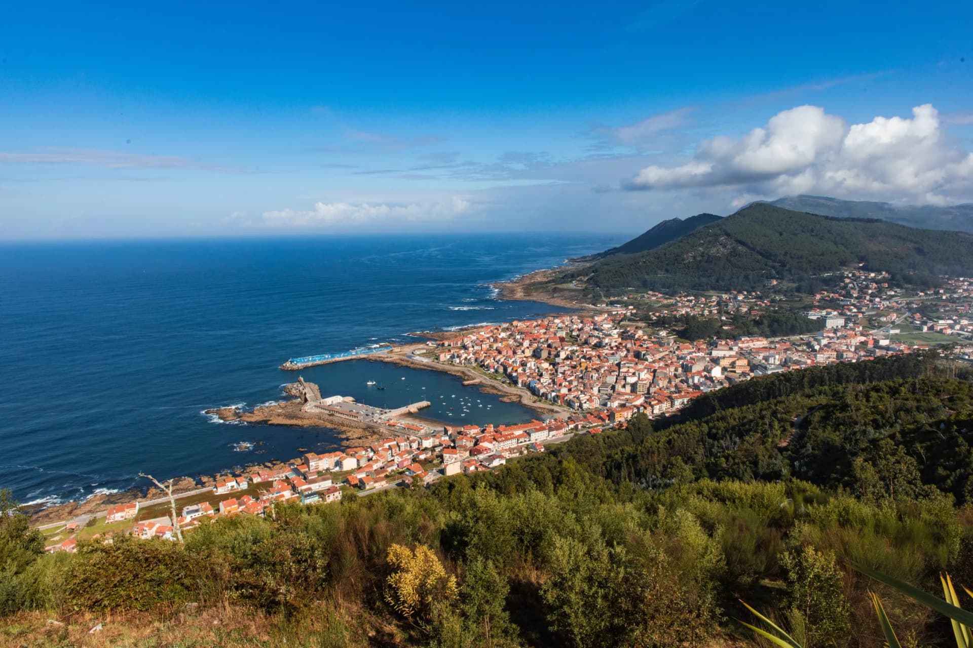 View from a hill of A Guarda, Spain