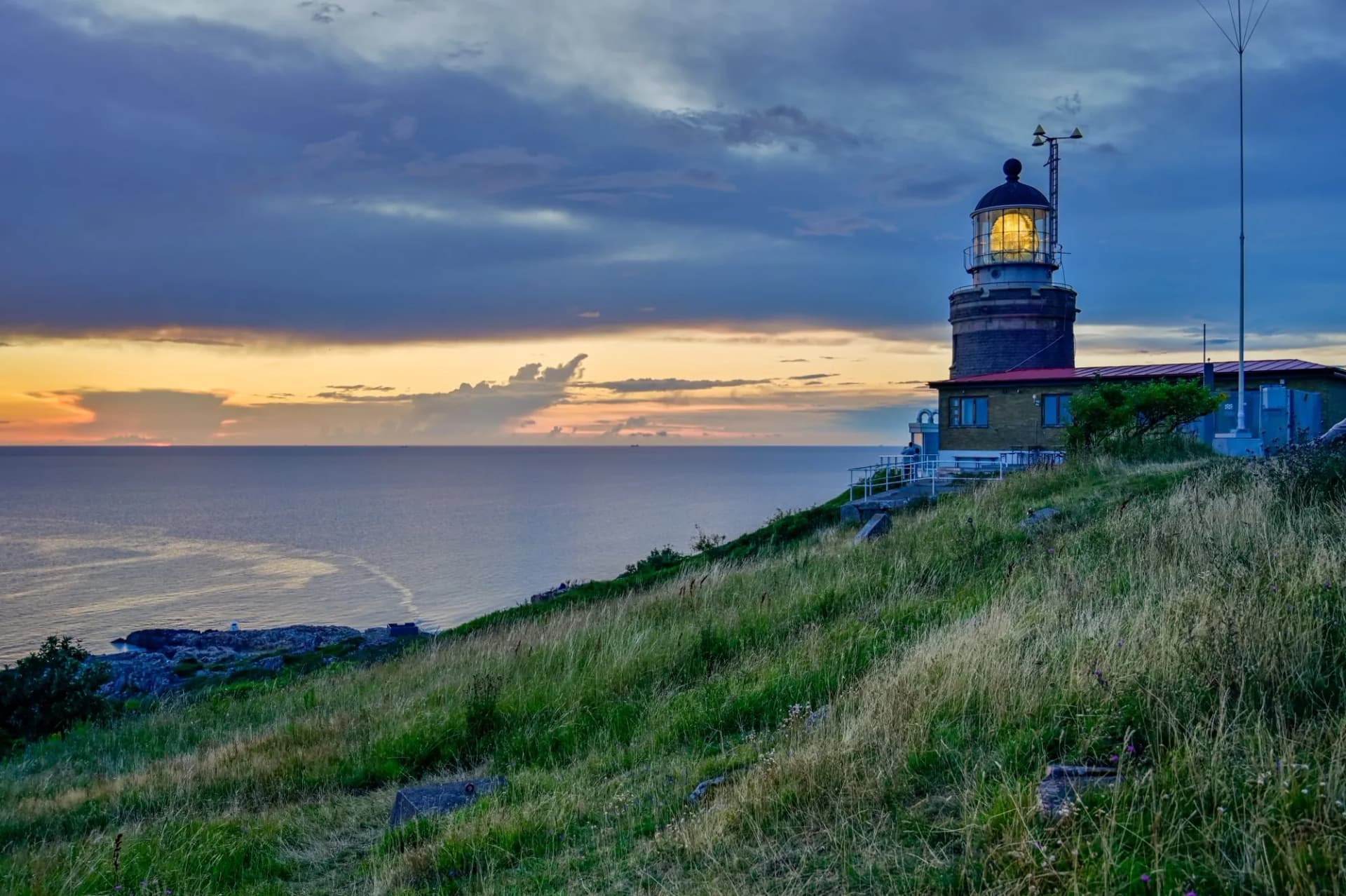 Kullens' lighthouse in Kullaberg in Skåne, Sweden
