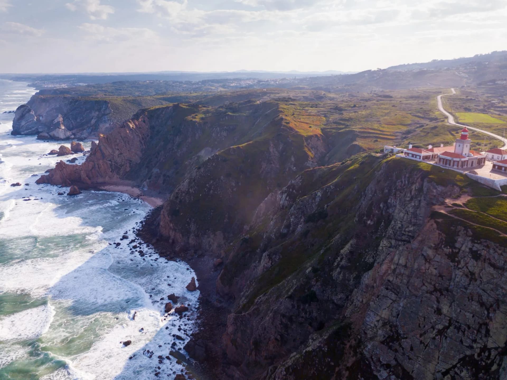 View of Cabo da Roca, the westernmost point of the Sintra Mountain Range and of continental Europe