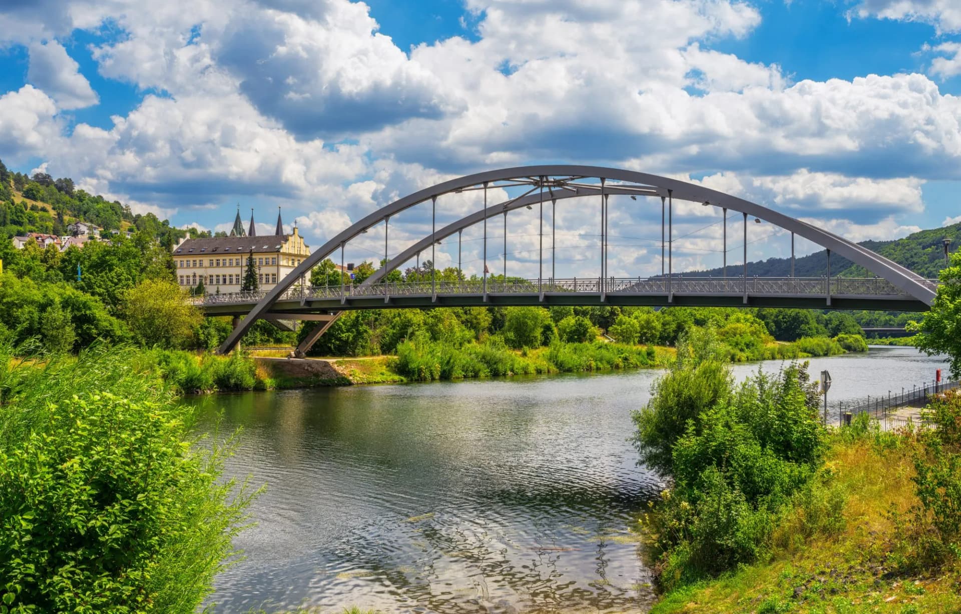 Bridge accross the river Altmuehl in Riedenburg