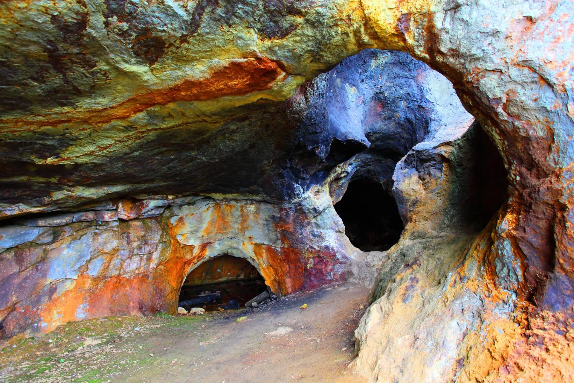 Ancient underground mine for metallic ore mining near Bodenmais in Bavaria, Germany.