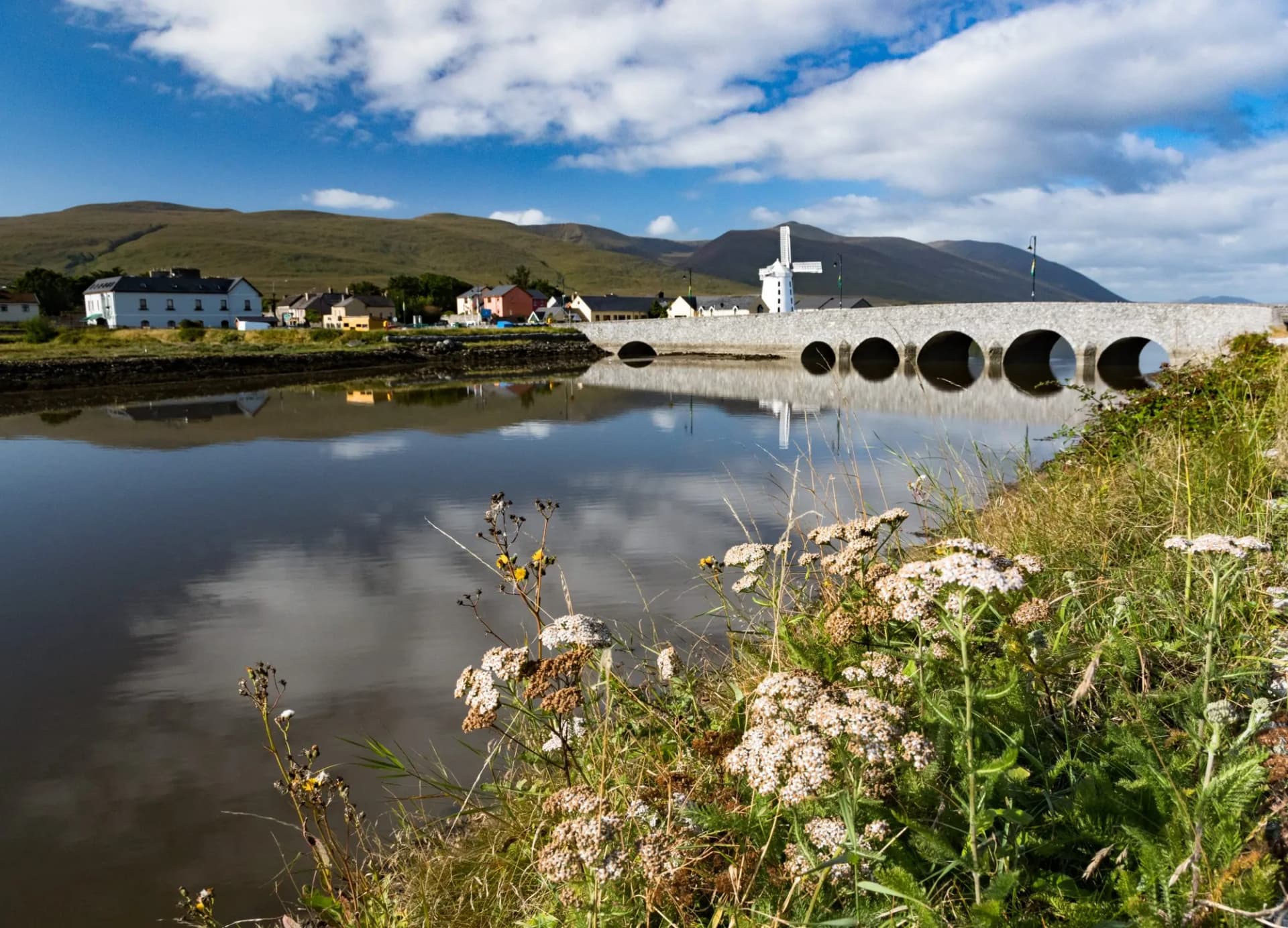 Scenic view of Blennerville on The Dingle peninsula in County Kerry, Ireland
