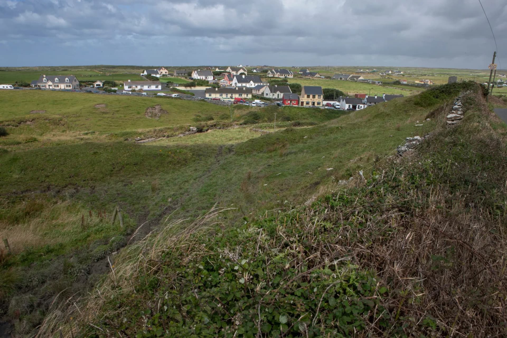 Cliffs of Moher.  Westcoast Ireland. Clare county. Doolin and Liscannor. Bay of Galway. Ocean. Castle tower.