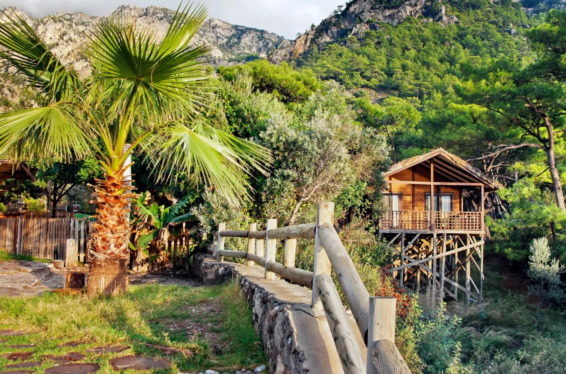 Bungalow on a resort on Kabak beach, Turkey