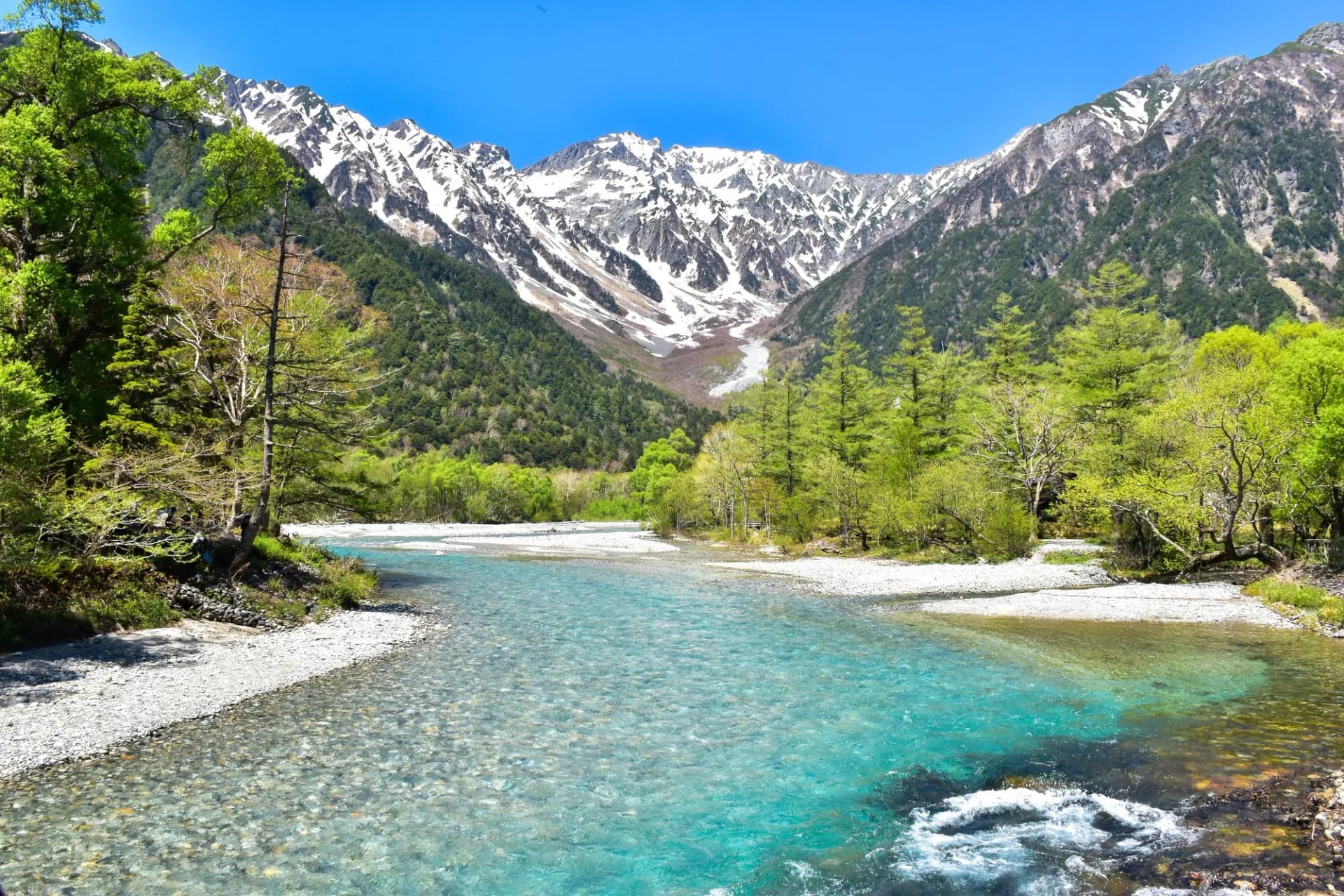 Kamikochi - land scape Azusa river at noon