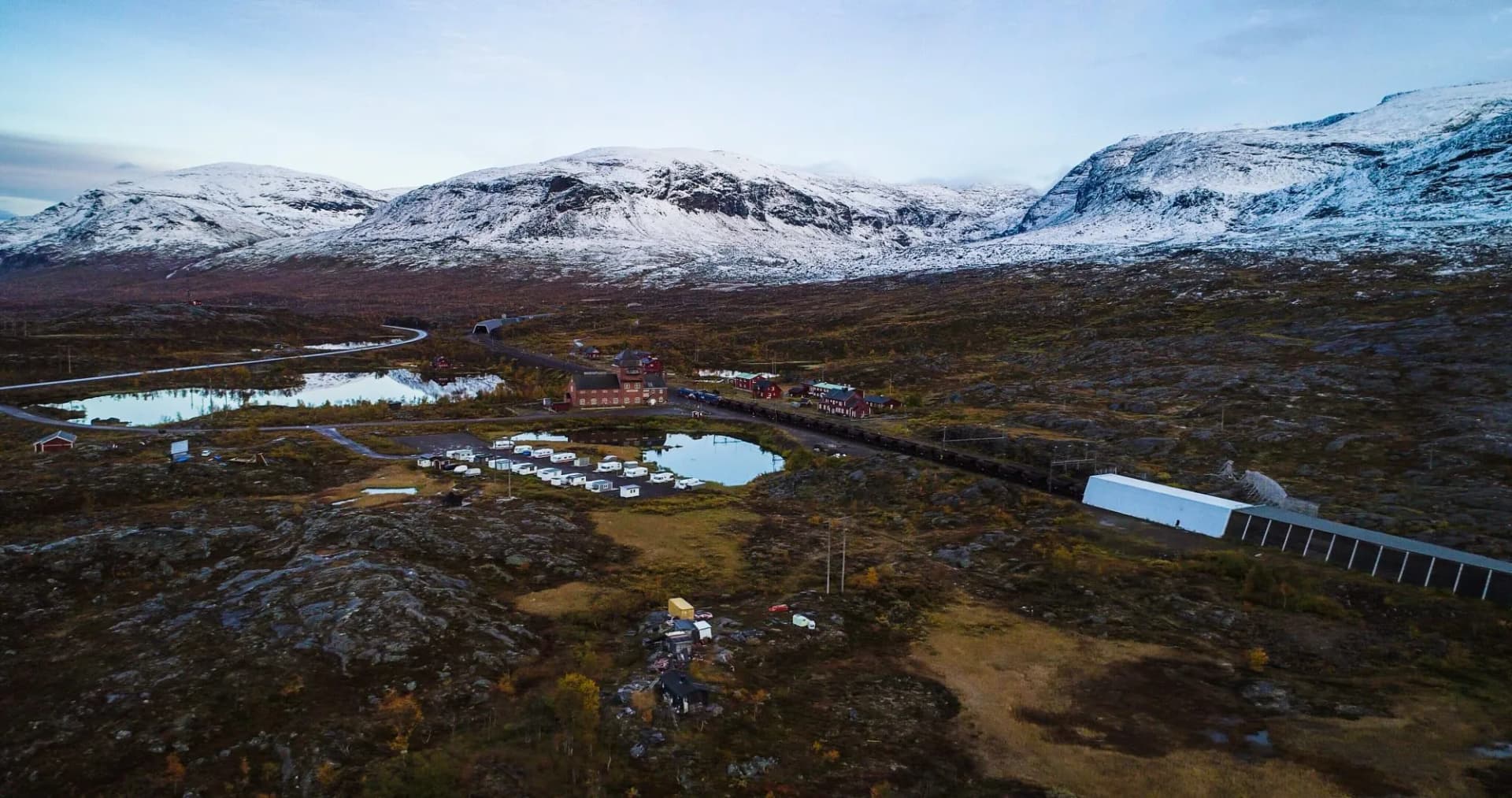 Train in a polar village 1