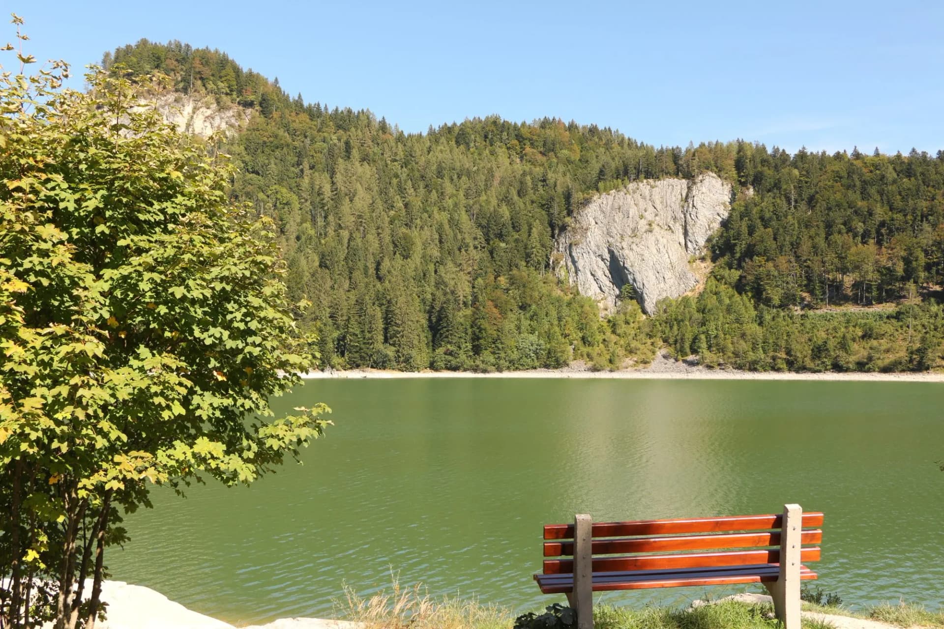 Blick auf den Schwarzensee bei St. Wolfgang im Salzkammergut