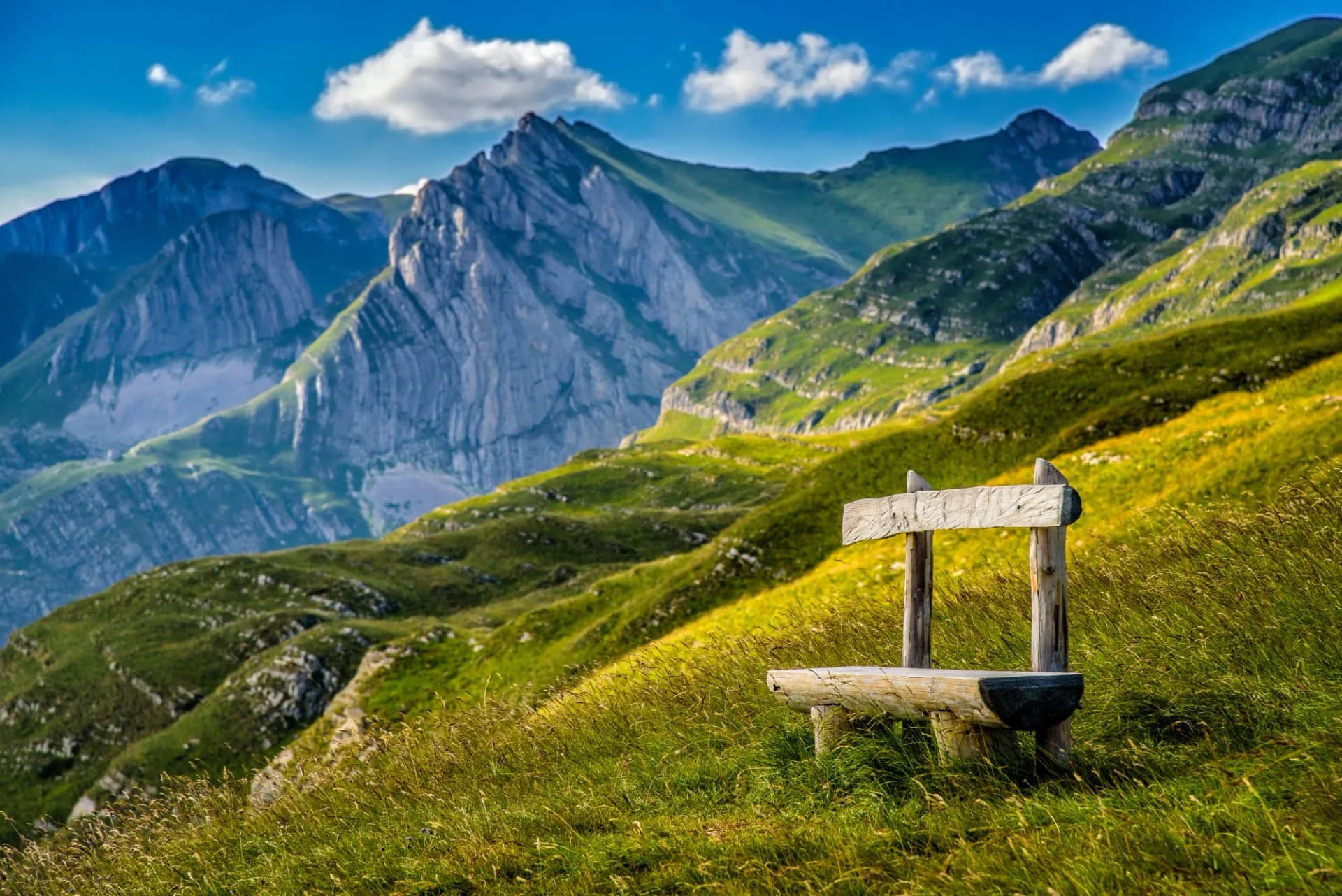 Beautiful landscape of Montenegro, Montenegro mountains, sea and mountains. Panorama