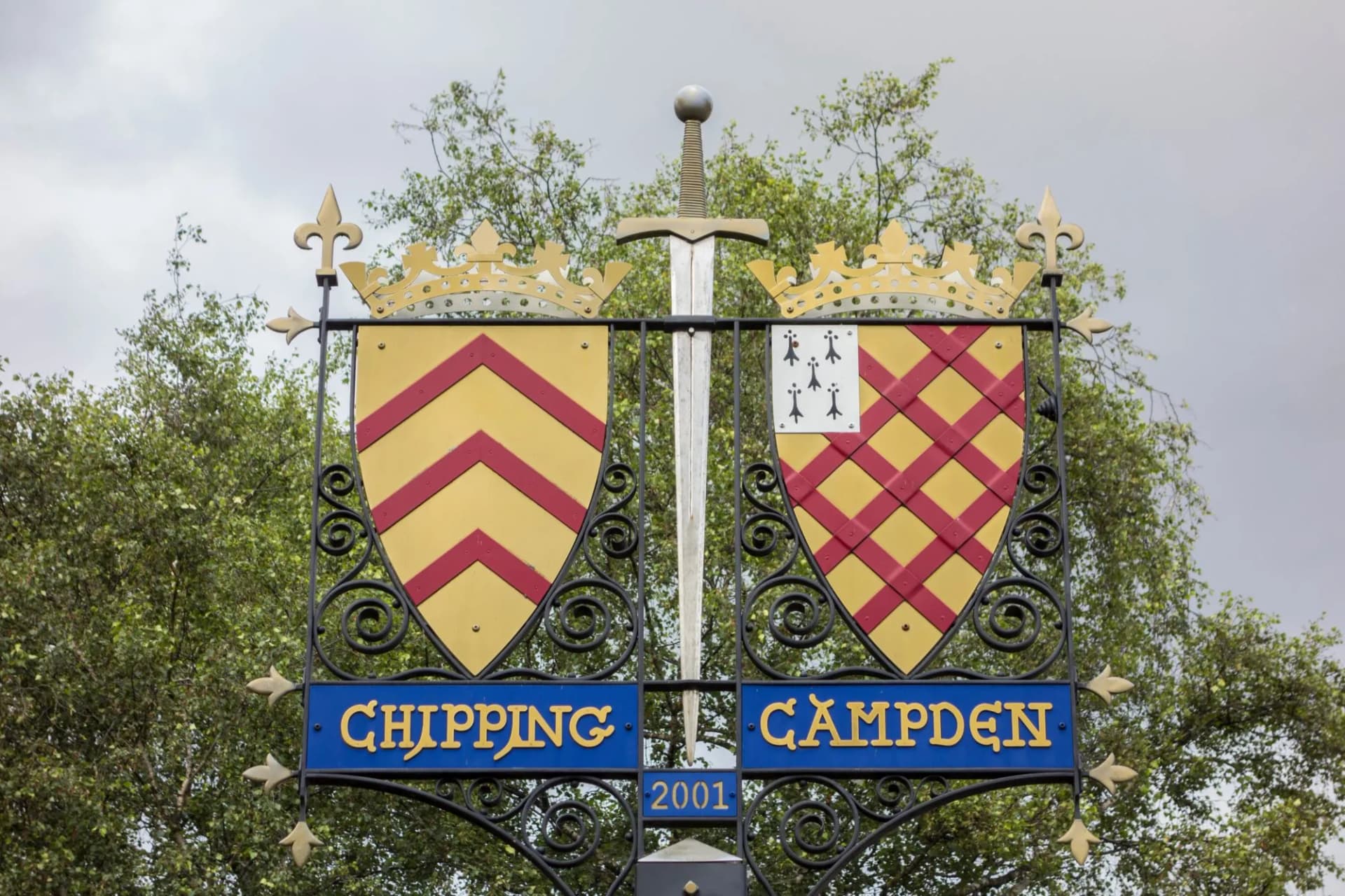 Town sign in Chipping Campden