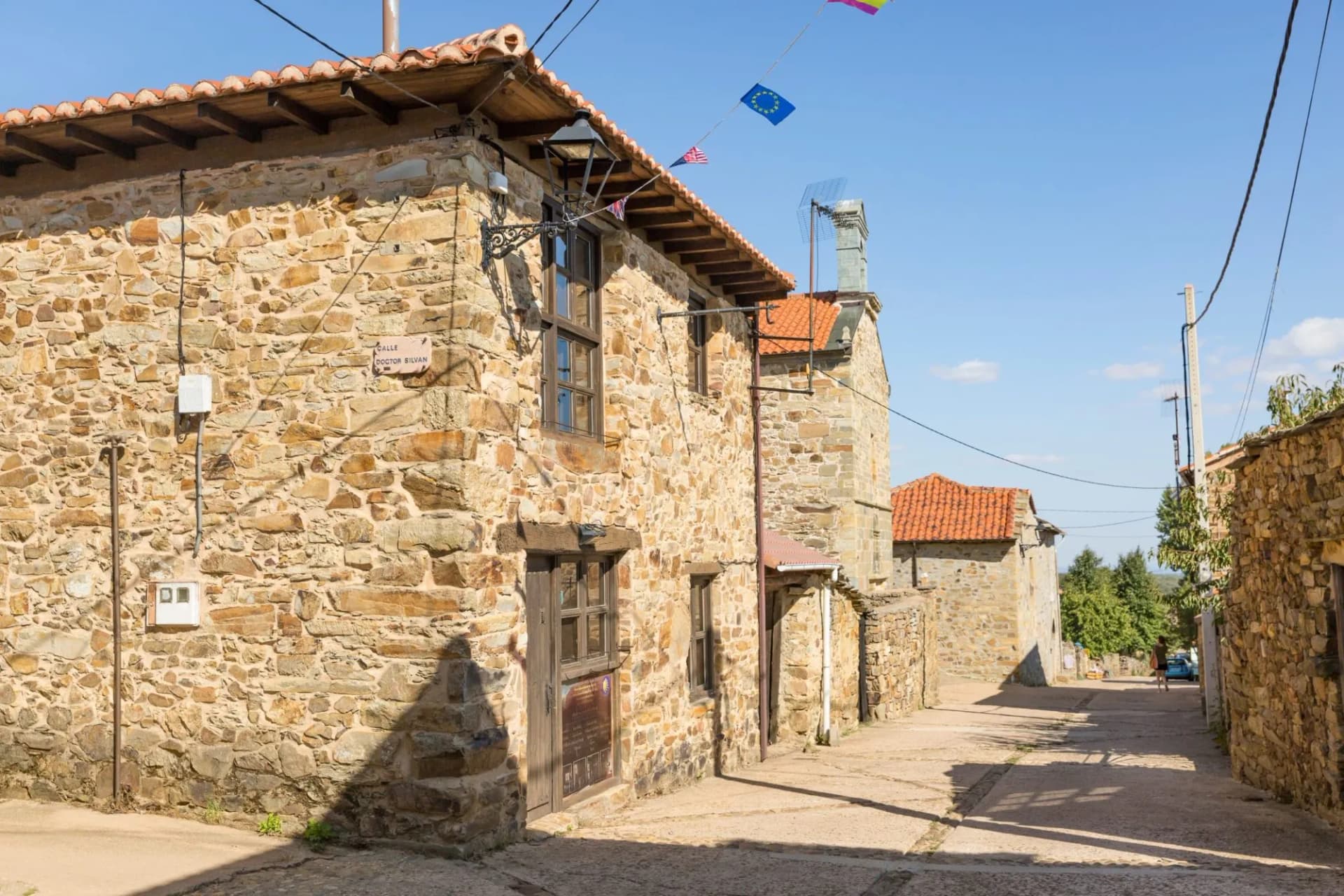 Calle Real street in Rabanal del Camino, municipality of Santa Colomba de Somoza, region of Maragatería, province of Leon, Castile and Leon, Spain