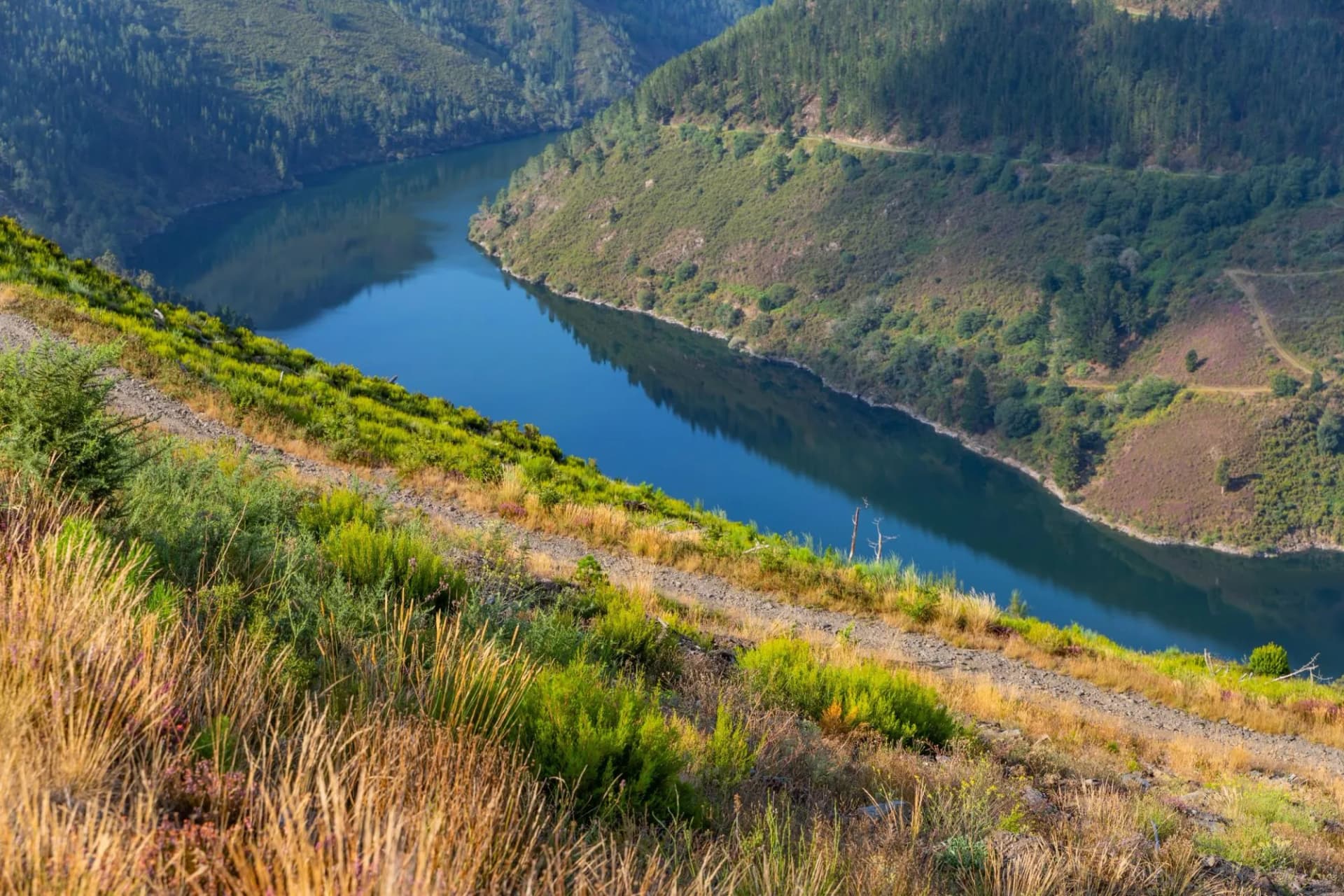 Water reservoir close to Grandas de Salime