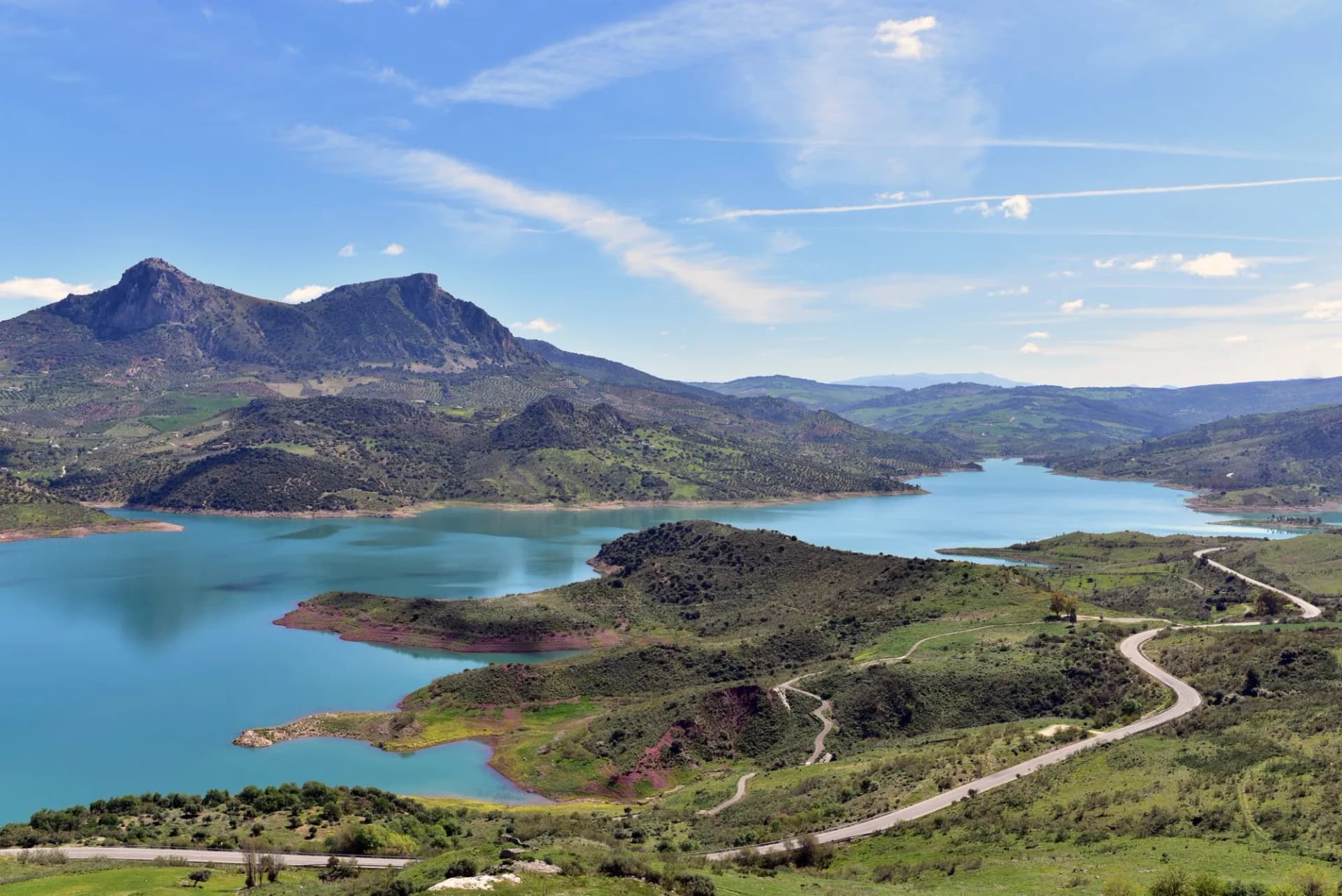 View of the lake Zahara de la Sierra