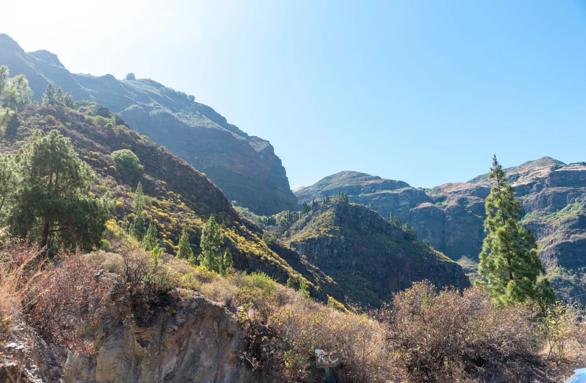 Blick in die Berge bei El Hornillo Gran Canaria