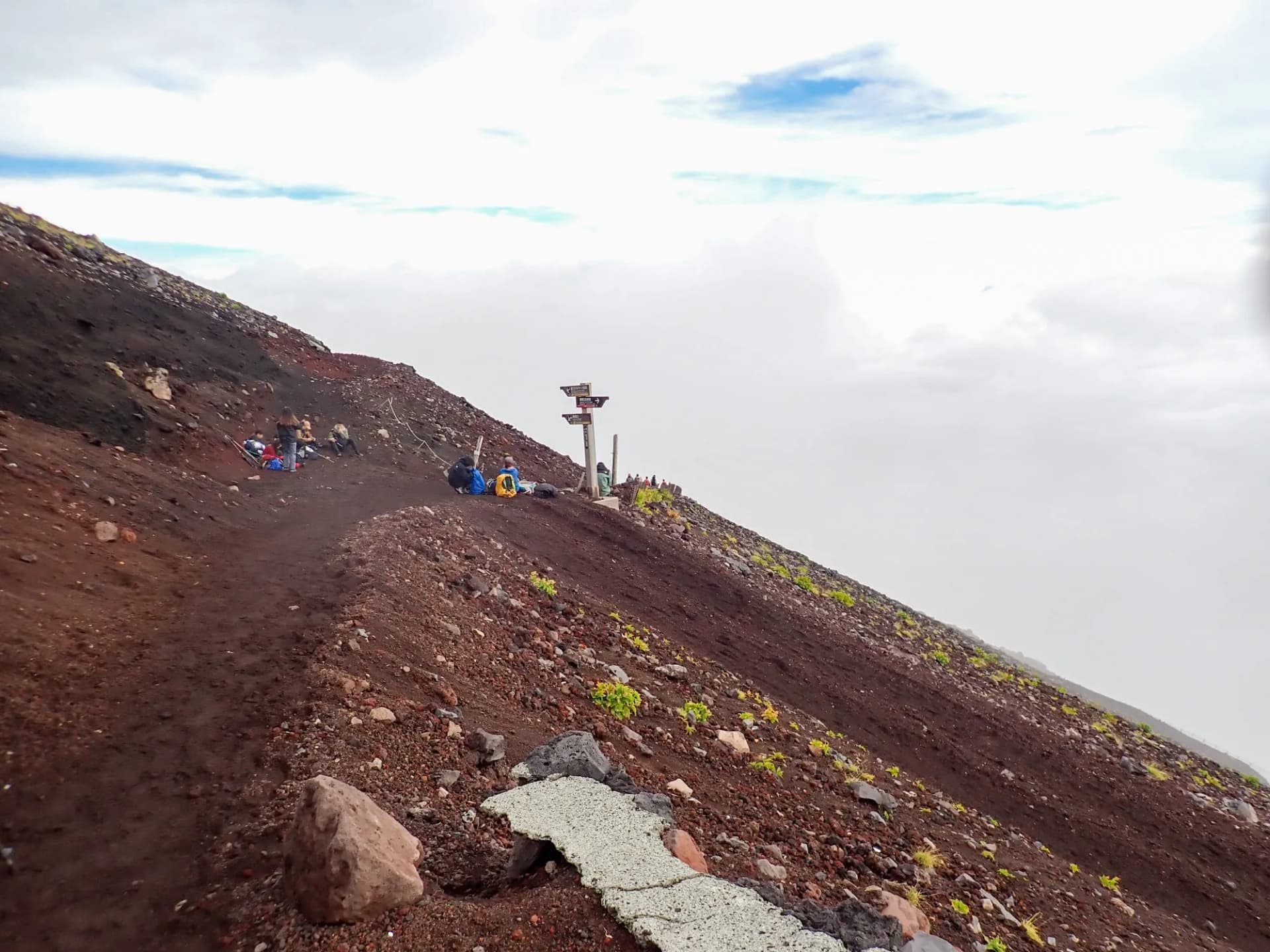 Landscape from top of mount Fuji in Japan
