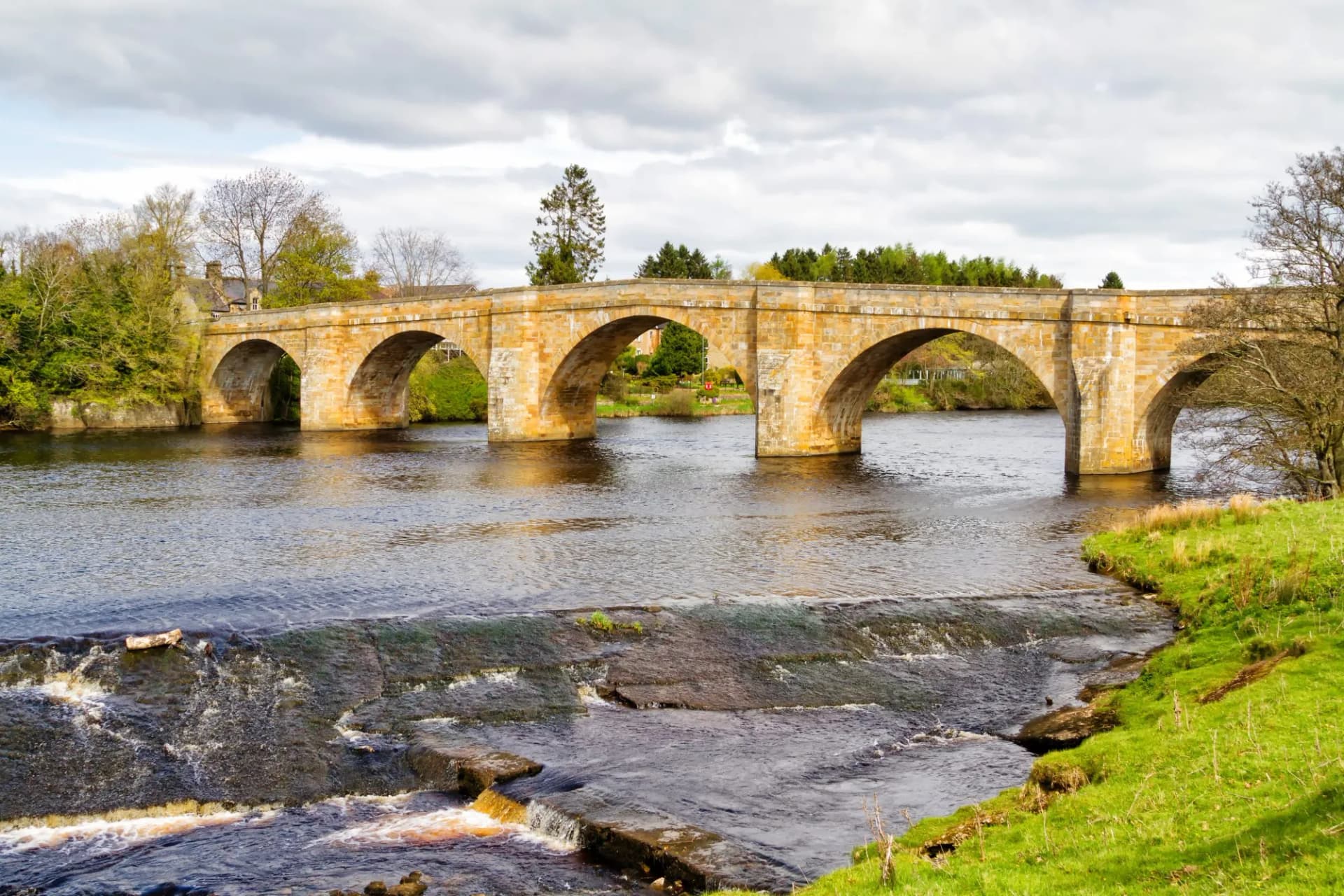 Chollerford bridge over the river North Tyne, England, United Kingdom